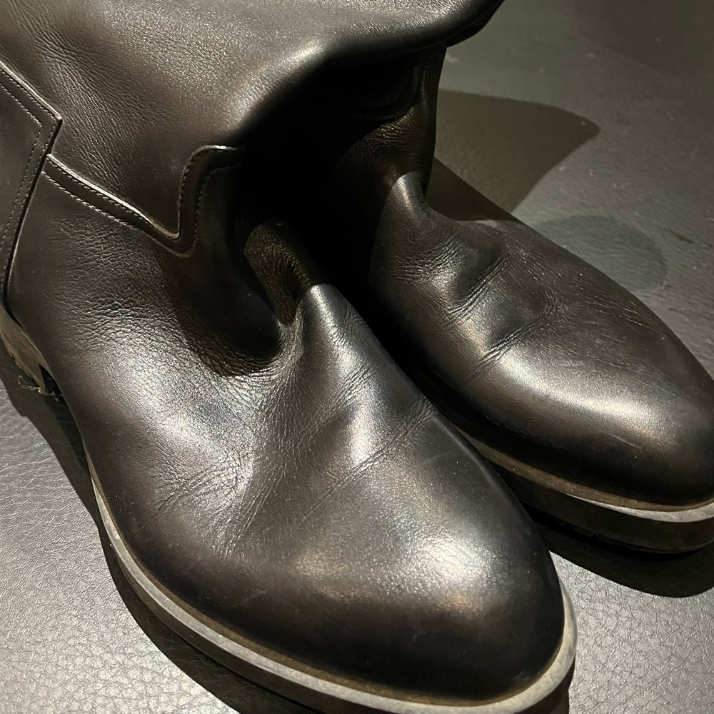 Hermès Black Calfskin Leather Jeep Boots